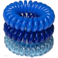 RONNEY S25 MAT/MAT/MET funny ring bubble - Profesjonalne gumki do włosów 3 sztuki 3,5 cm - chabrowy, granatowy, błękitny